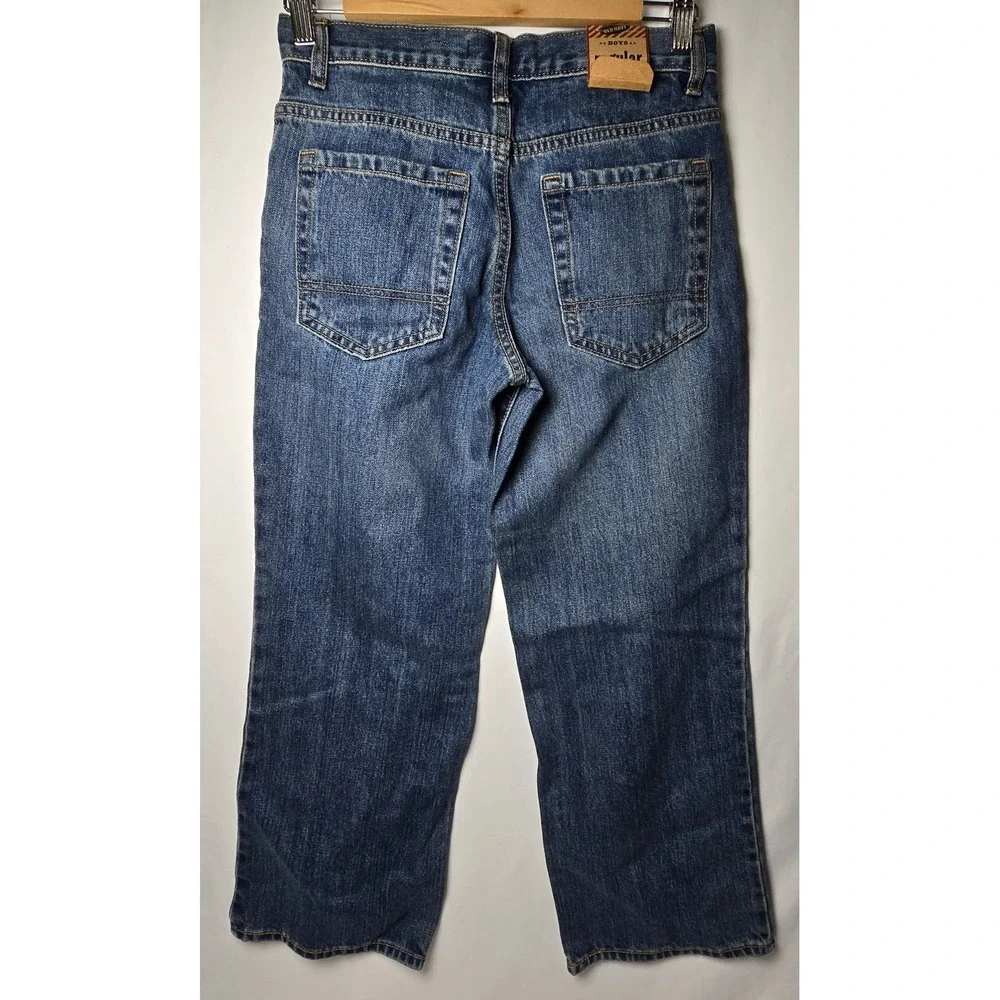 Old Navy Youth Jeans Size 10/12 Husky Adjustable Waist Medium Wash   (A9)
